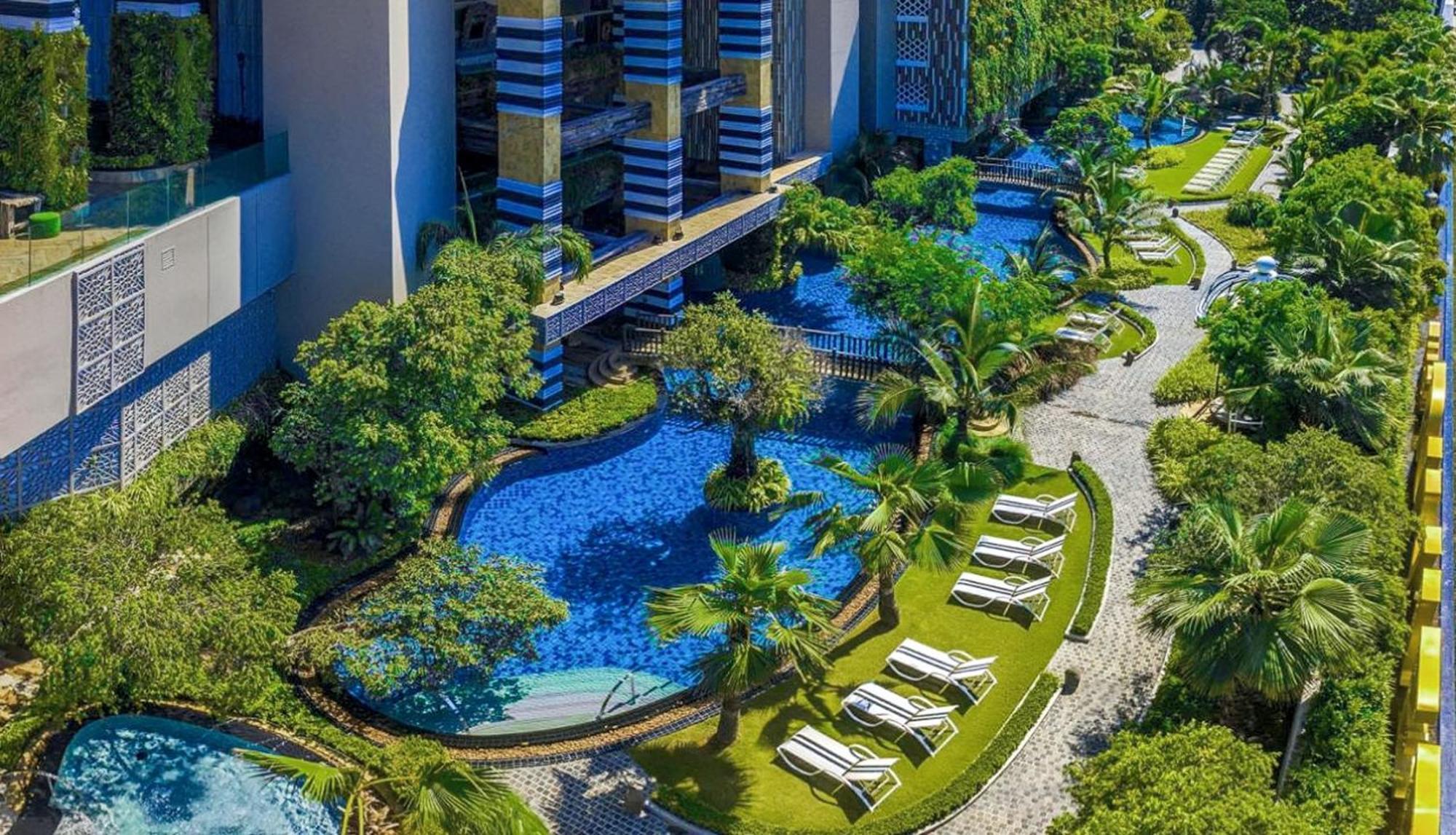 芭提雅高层海景奢华公寓the Riviera Jomtien生香家直达海滩2704 Exteriör bild